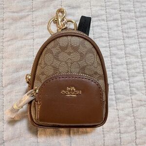 Coach Coin Purse mini Backpack Keychain, new